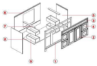 48 inch gray bathroom vanity drawing