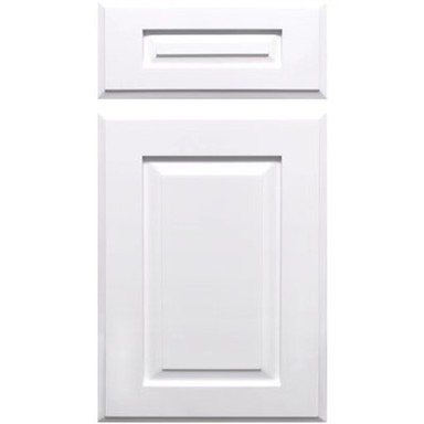 Кухненски шкафове с повдигнати бели панели